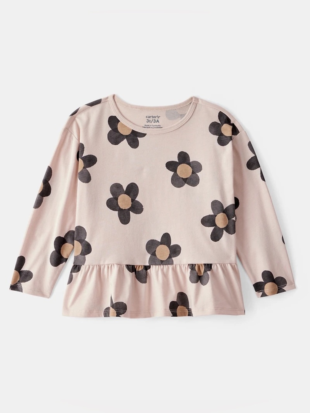Carter’s Oshkosh Toddler Girl Floral Long-Sleeve Peplum Top